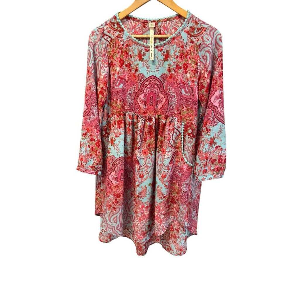 Anthropologie Uncle Frank Paisley Dress Boho Flowy Peasant Lightweight Small - Picture 6 of 8